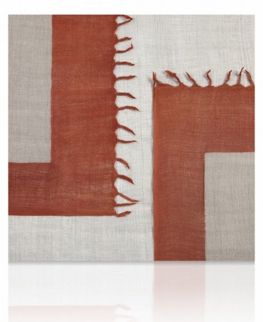 Палантин Унисекс W-BORDE/TAUPE.RUST